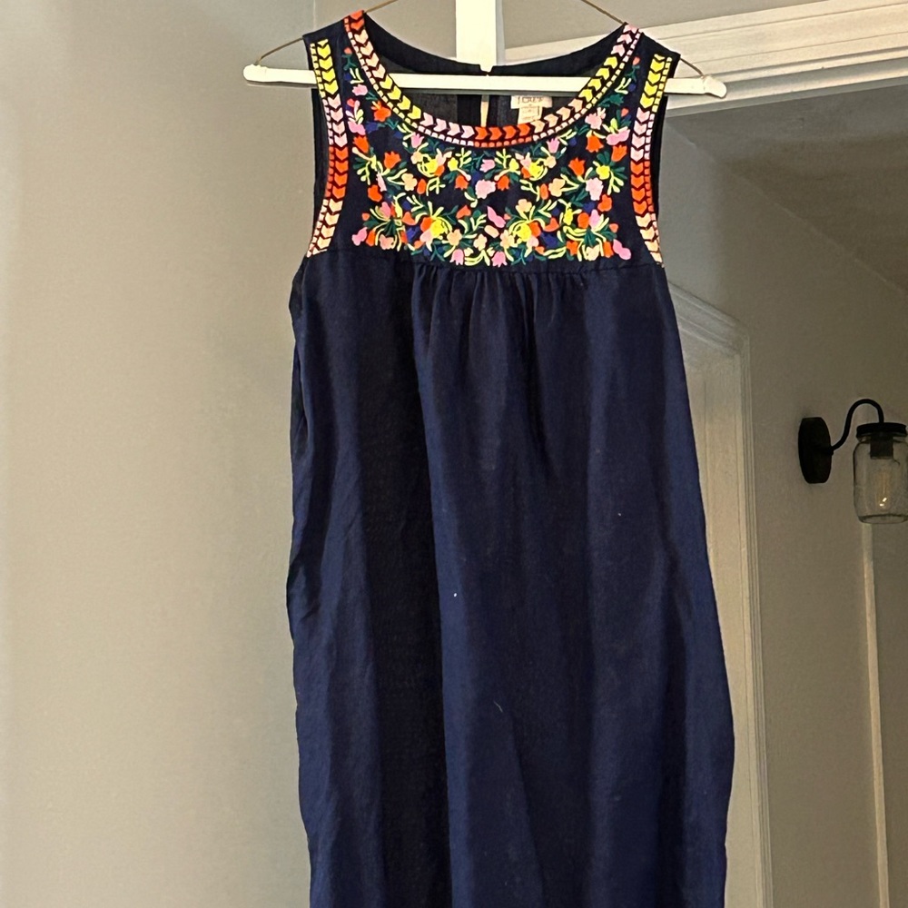 Navy stitched dress